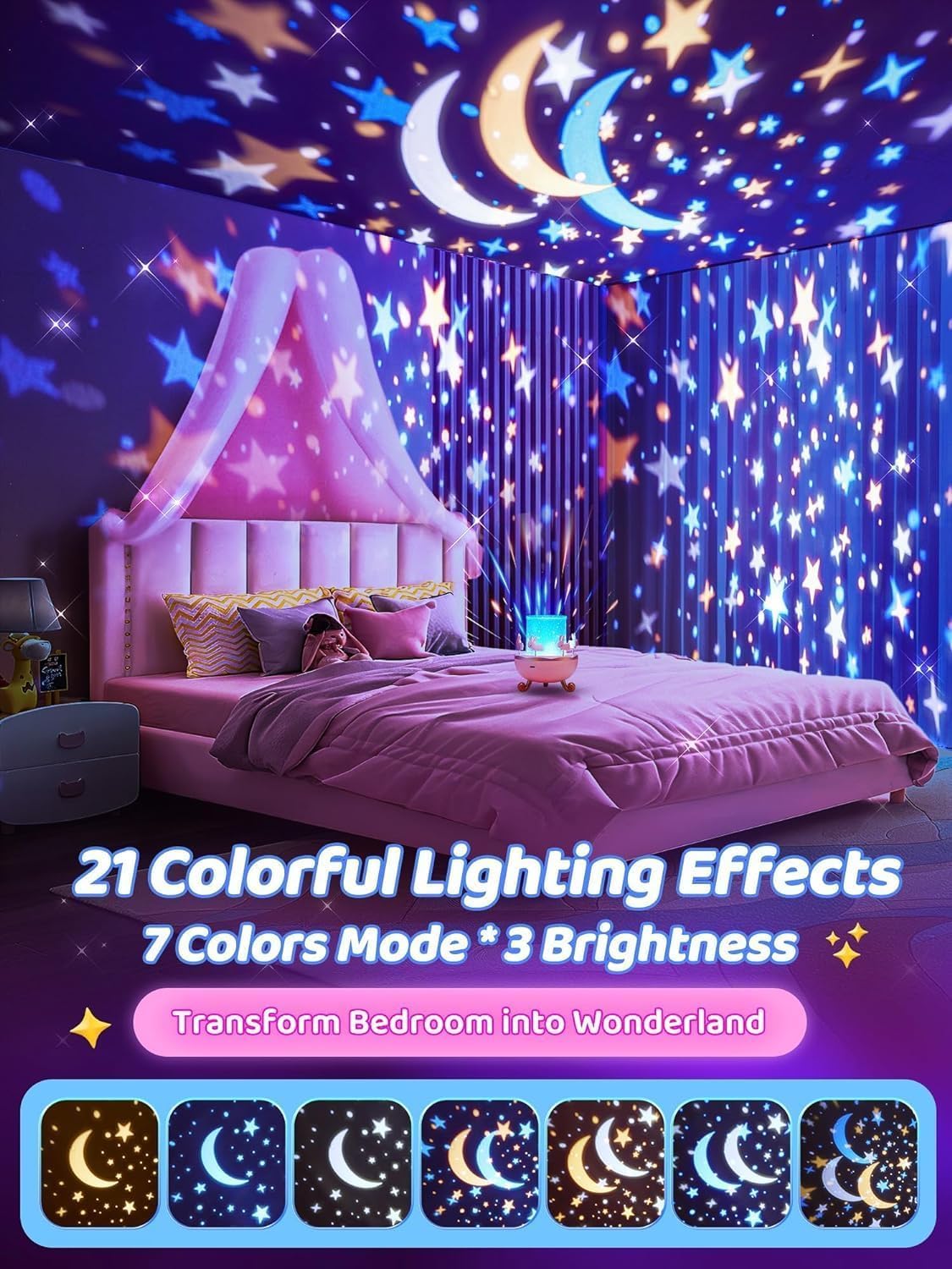 Night Light Rabbit Sky Projector