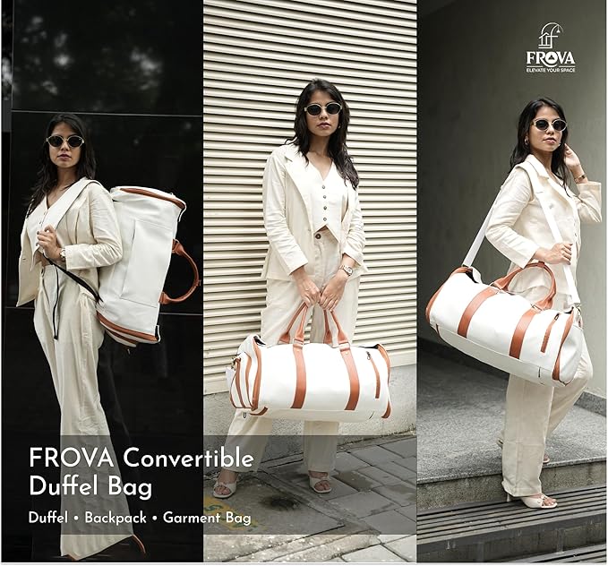 2-in-1 Convertible Garment Duffle Bag with Shoe Pouch - Weekender Travel Bag