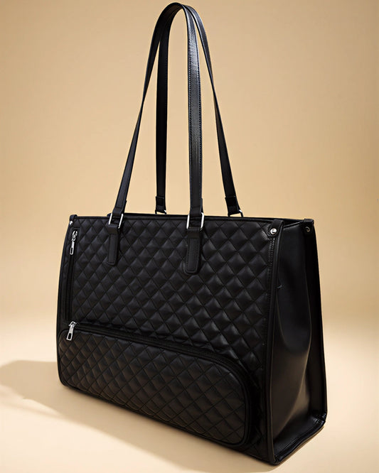 Luxury 3-in-1 Quilted Tote for Professionals
