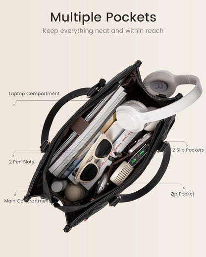 Luxury 3-in-1 Quilted Tote for Professionals