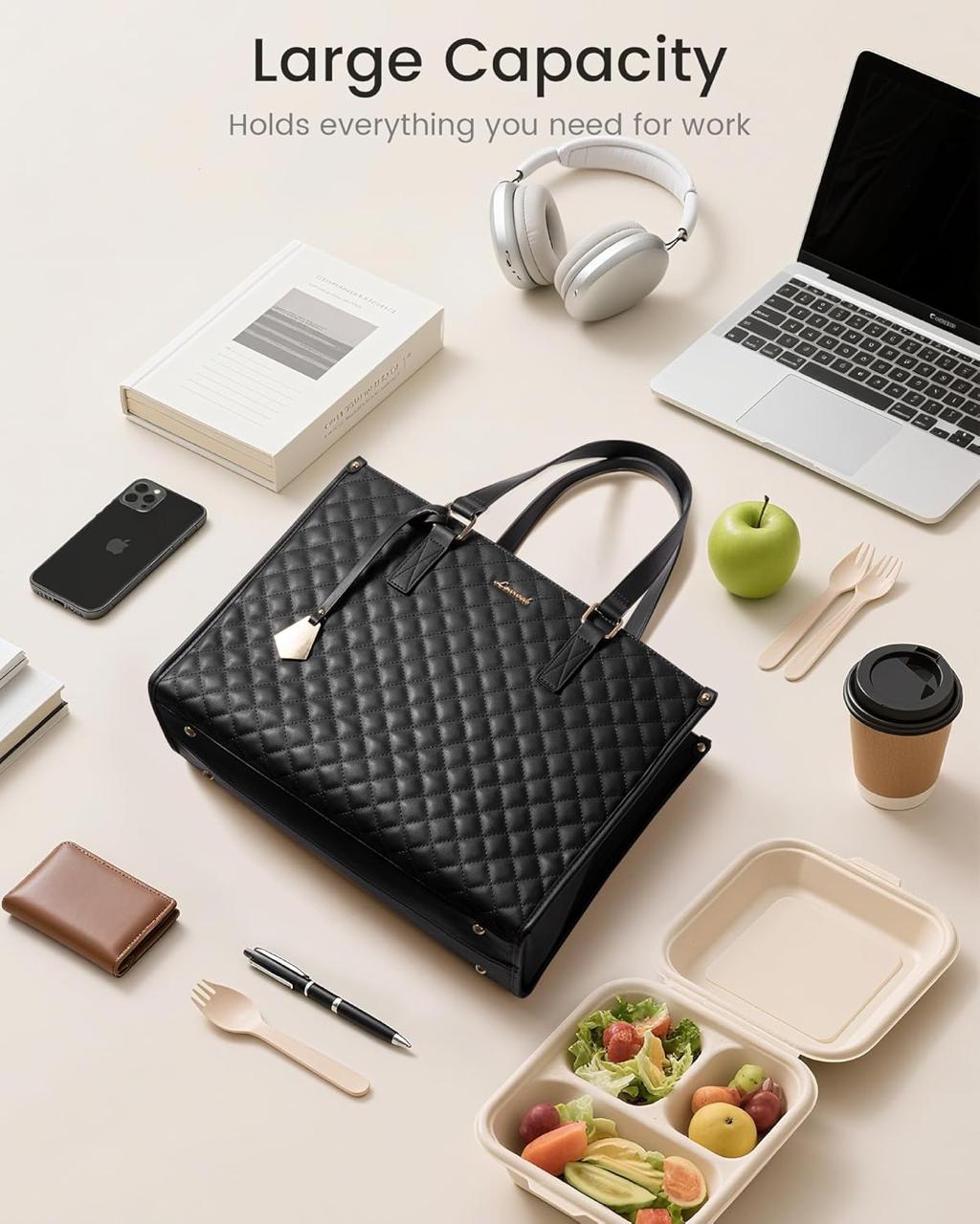 Luxury 3-in-1 Quilted Tote for Professionals