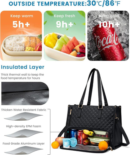 Luxury 3-in-1 Quilted Tote for Professionals